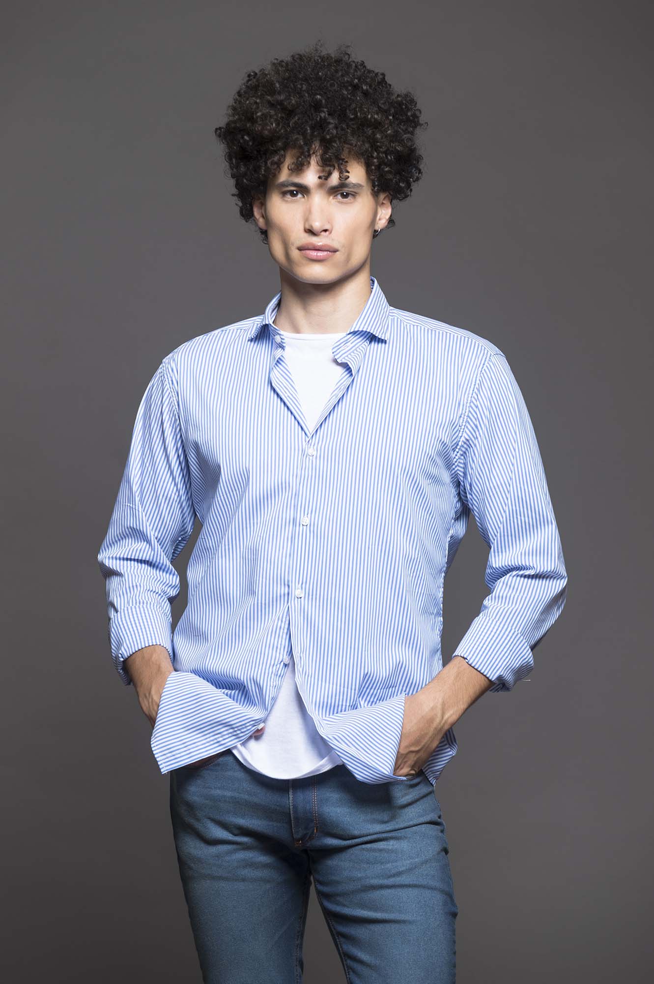 6817RAYMLAM - CAMISA YAGO SKSP AZUL MARINO